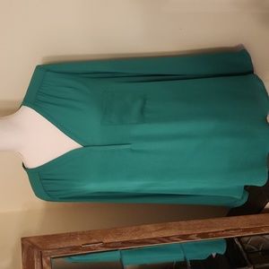 Kelly green long sleeve blouse